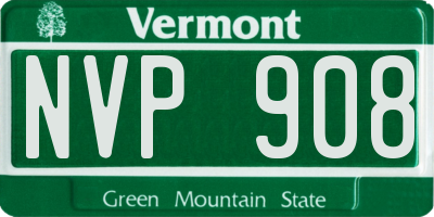 VT license plate NVP908