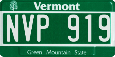 VT license plate NVP919
