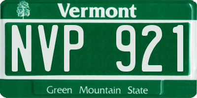 VT license plate NVP921