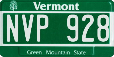 VT license plate NVP928