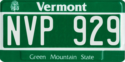 VT license plate NVP929