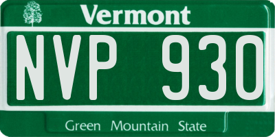 VT license plate NVP930