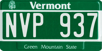 VT license plate NVP937