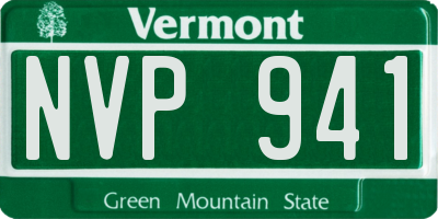 VT license plate NVP941