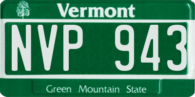 VT license plate NVP943
