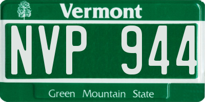 VT license plate NVP944