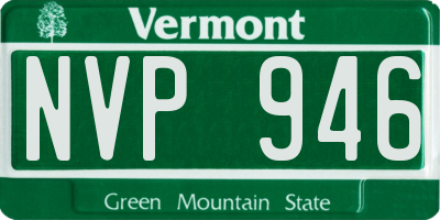 VT license plate NVP946
