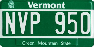 VT license plate NVP950