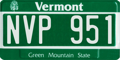 VT license plate NVP951