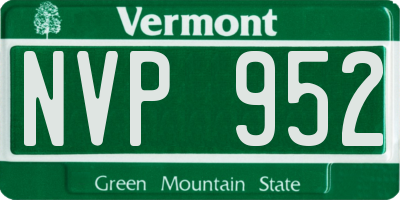 VT license plate NVP952