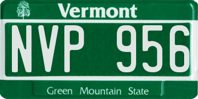 VT license plate NVP956