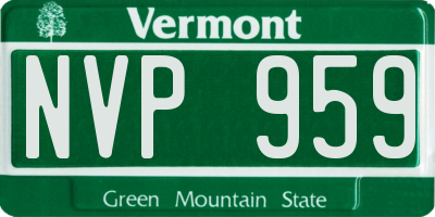 VT license plate NVP959