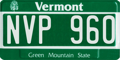 VT license plate NVP960
