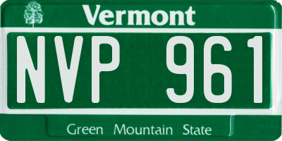 VT license plate NVP961