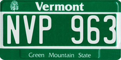VT license plate NVP963