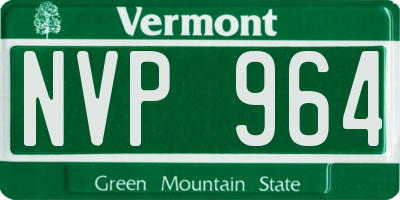 VT license plate NVP964