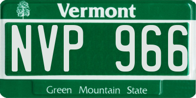 VT license plate NVP966