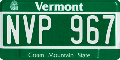 VT license plate NVP967