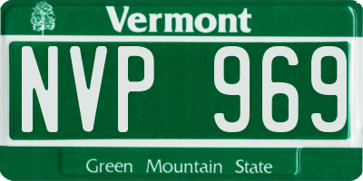 VT license plate NVP969
