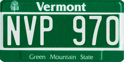 VT license plate NVP970