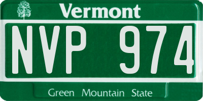 VT license plate NVP974
