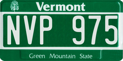 VT license plate NVP975
