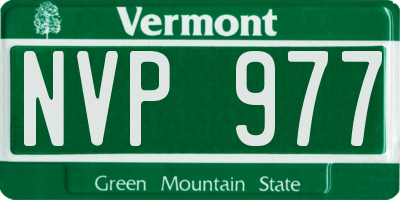 VT license plate NVP977