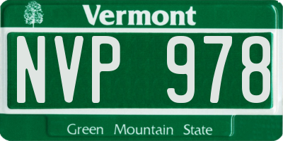VT license plate NVP978