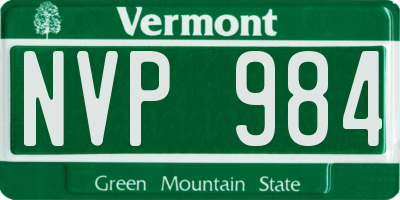 VT license plate NVP984
