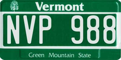 VT license plate NVP988