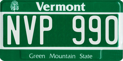 VT license plate NVP990