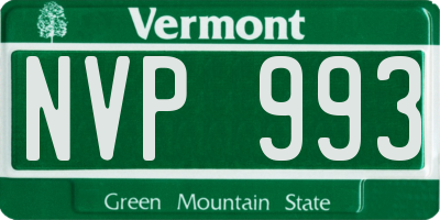 VT license plate NVP993