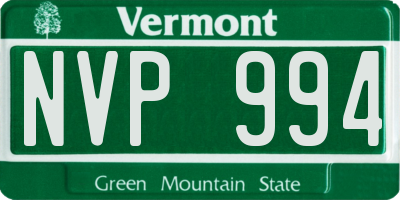 VT license plate NVP994