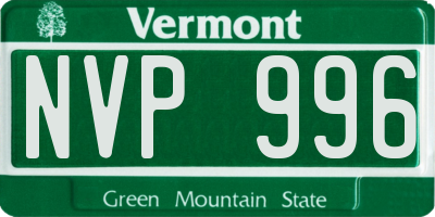 VT license plate NVP996