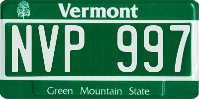 VT license plate NVP997