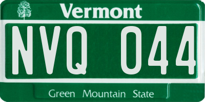 VT license plate NVQ044