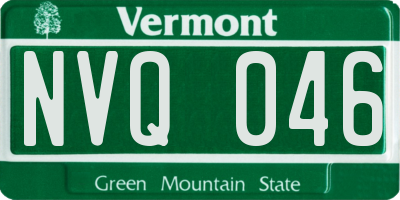 VT license plate NVQ046