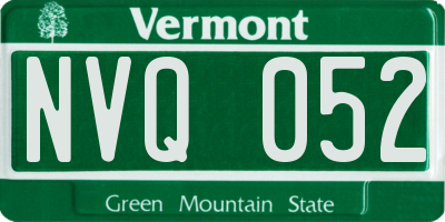 VT license plate NVQ052