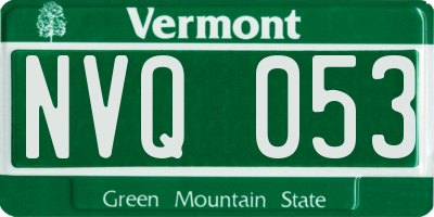 VT license plate NVQ053