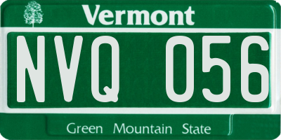 VT license plate NVQ056