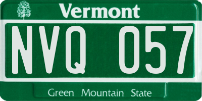 VT license plate NVQ057