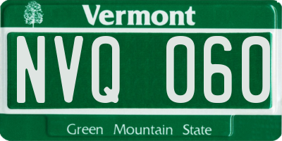 VT license plate NVQ060
