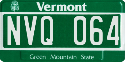 VT license plate NVQ064