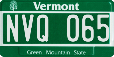 VT license plate NVQ065