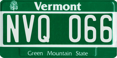 VT license plate NVQ066