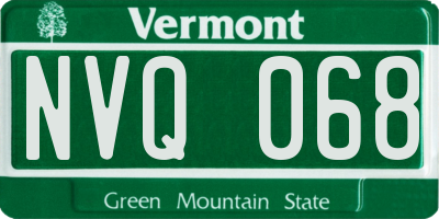 VT license plate NVQ068