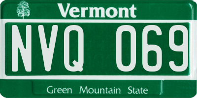 VT license plate NVQ069