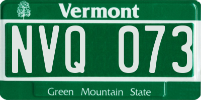 VT license plate NVQ073