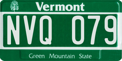 VT license plate NVQ079