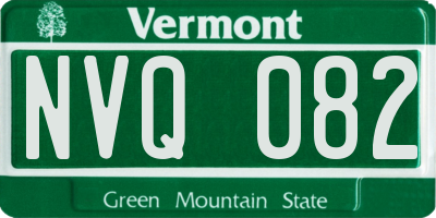 VT license plate NVQ082